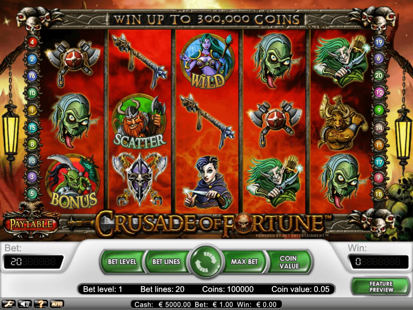 EURO 580 Casino Tournament at Spin Palace Casino