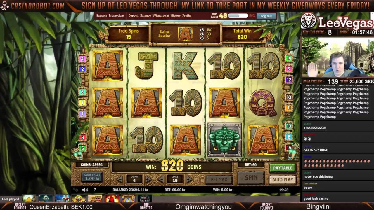 295 free spins casino at Inter Casino