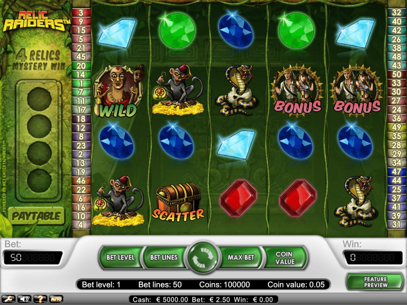 Eur 305 Casino chip at Kaboo Casino