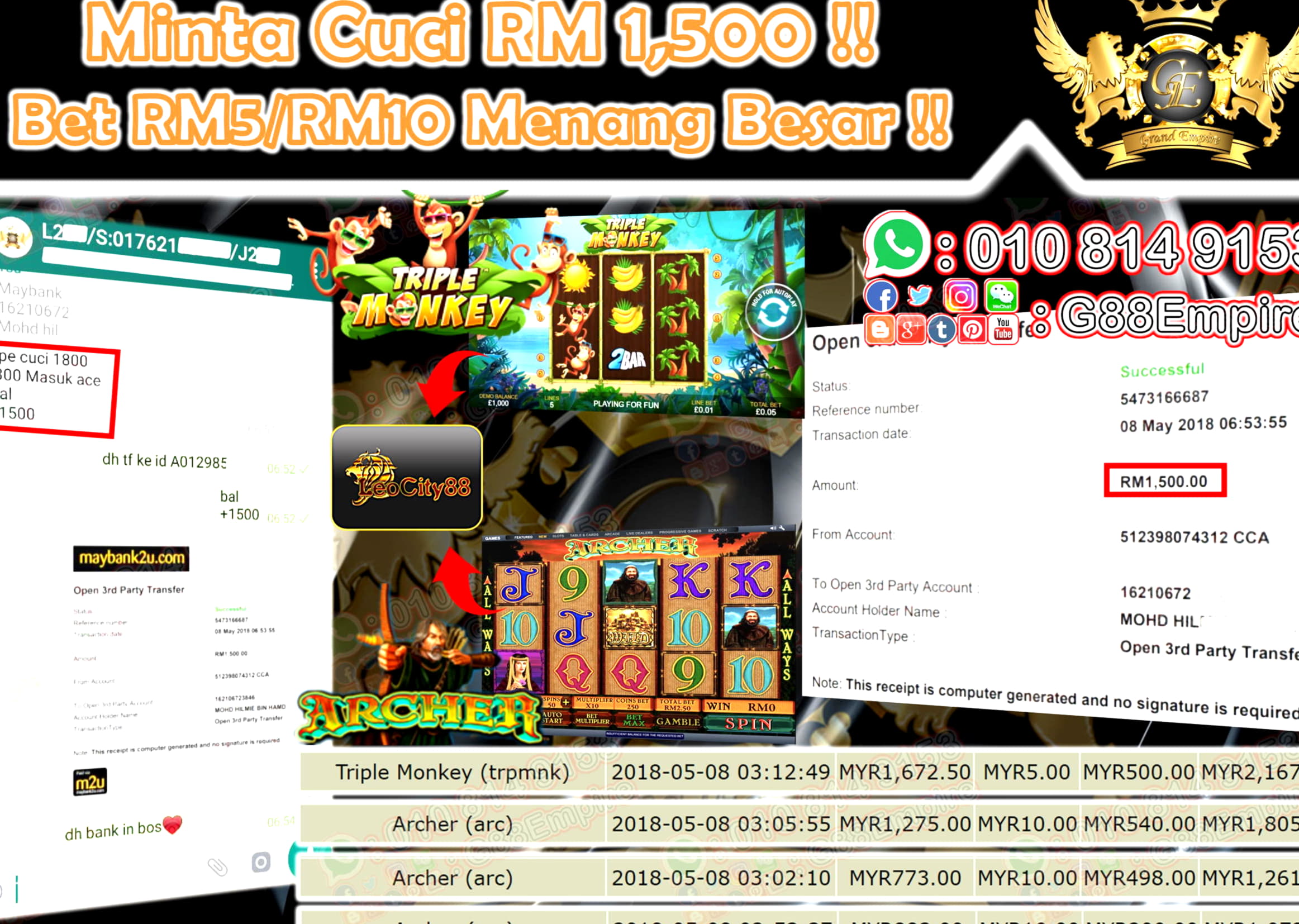 755% No Rules Bonus! at Casino com