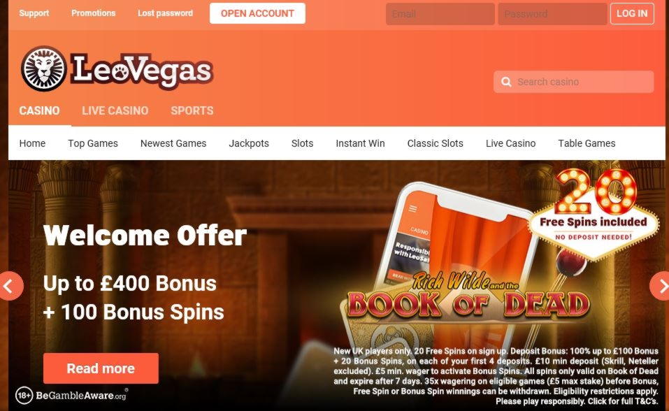 45 free spins no deposit at 888 Casino