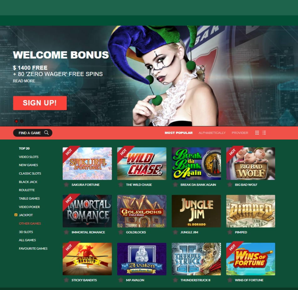 £1145 No Deposit Bonus Casino at Casimba Casino