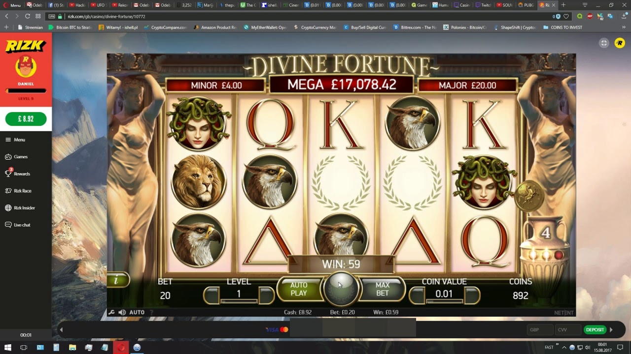 95% Signup casino bonus at Casino Luck