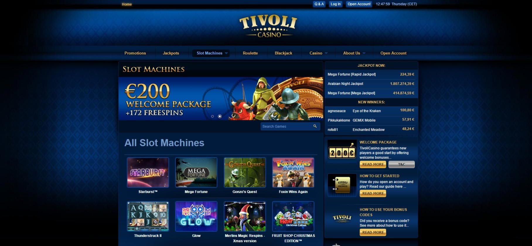 950% Match bonus at Spin Palace Casino