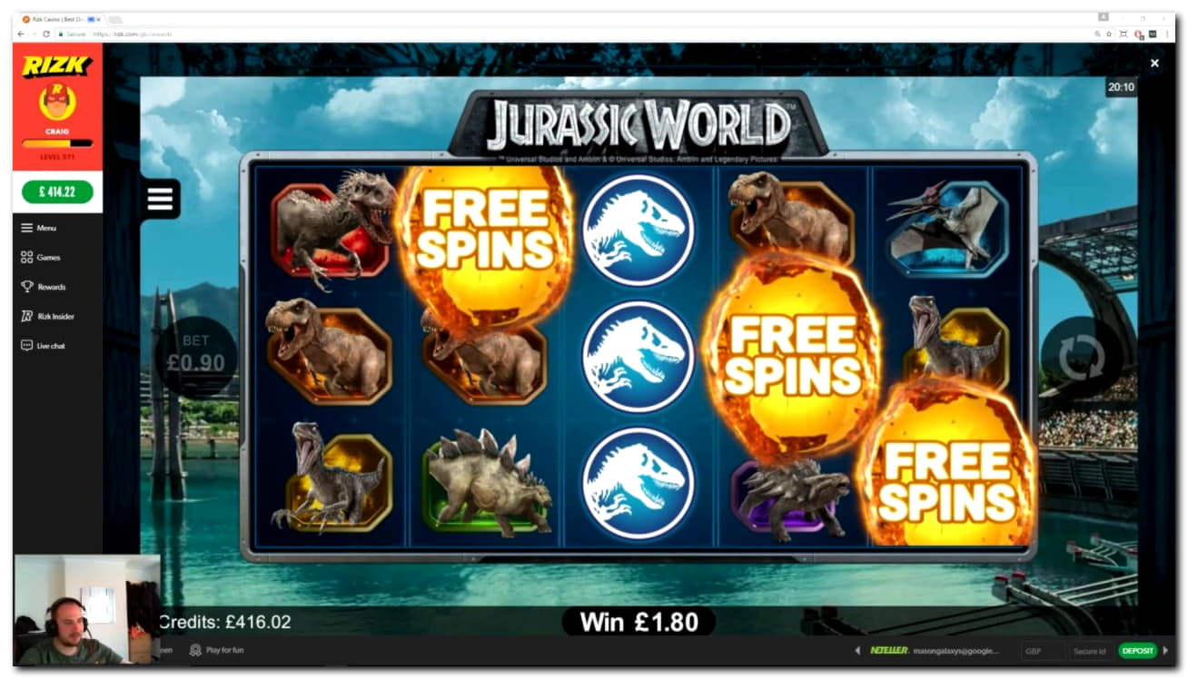 600% Casino Welcome Bonus at Rizk Casino