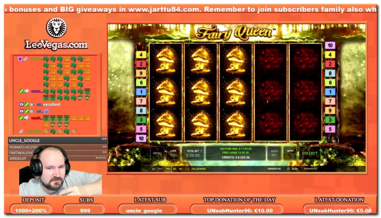 110 Free Spins no deposit at Winner Casino