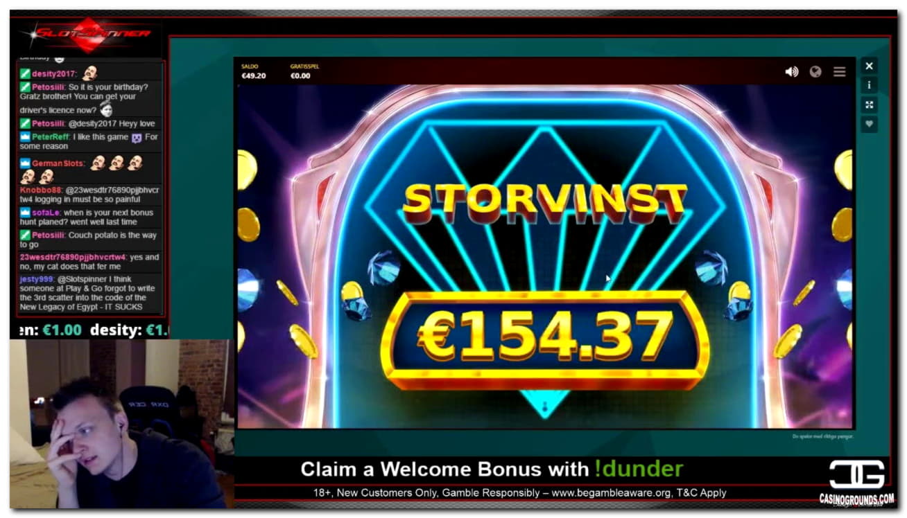220 free spins no deposit casino at Party Casino
