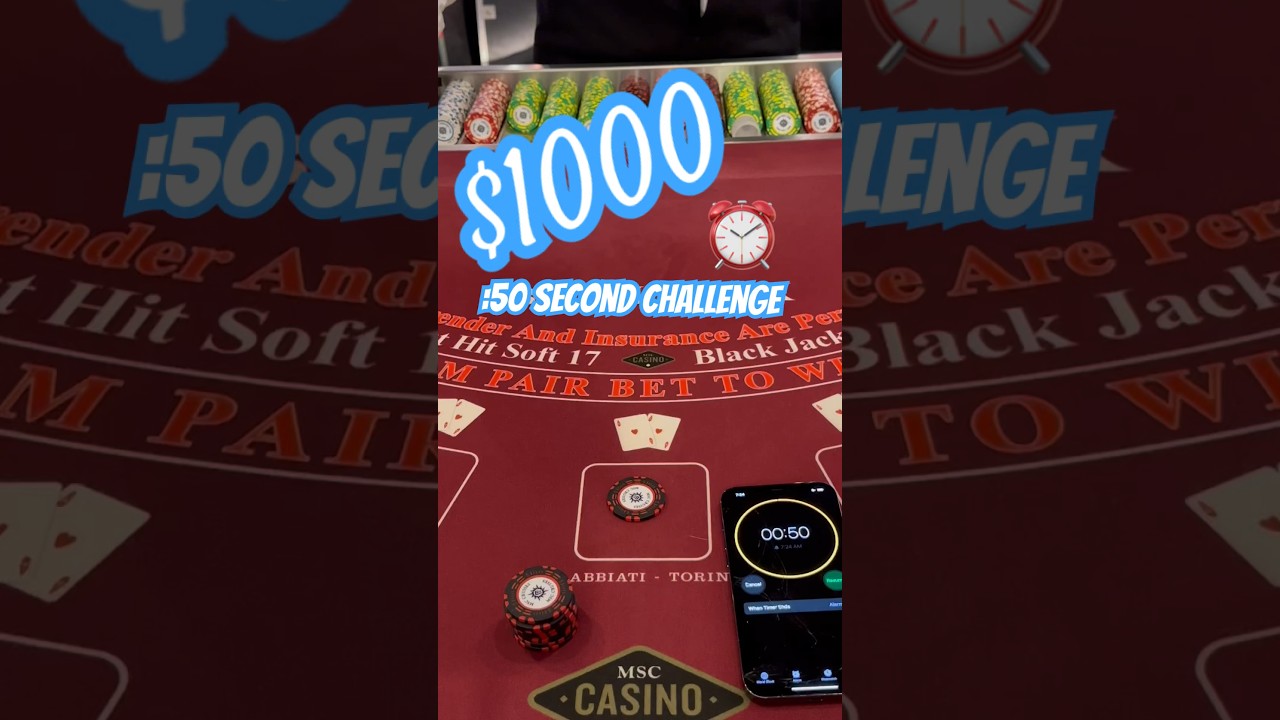 $1000 #blackjack CHALLENGE! #European Casino #gambling ⏰ ?